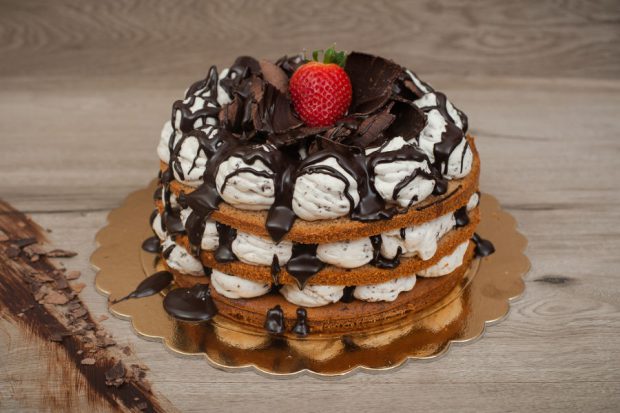 Naked cake stracciatella
