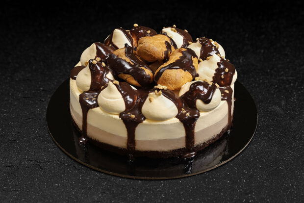 Profiterole ice cream cake